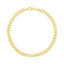 14k Yellow Gold High Polish Textured Fancy Chain Bracelet