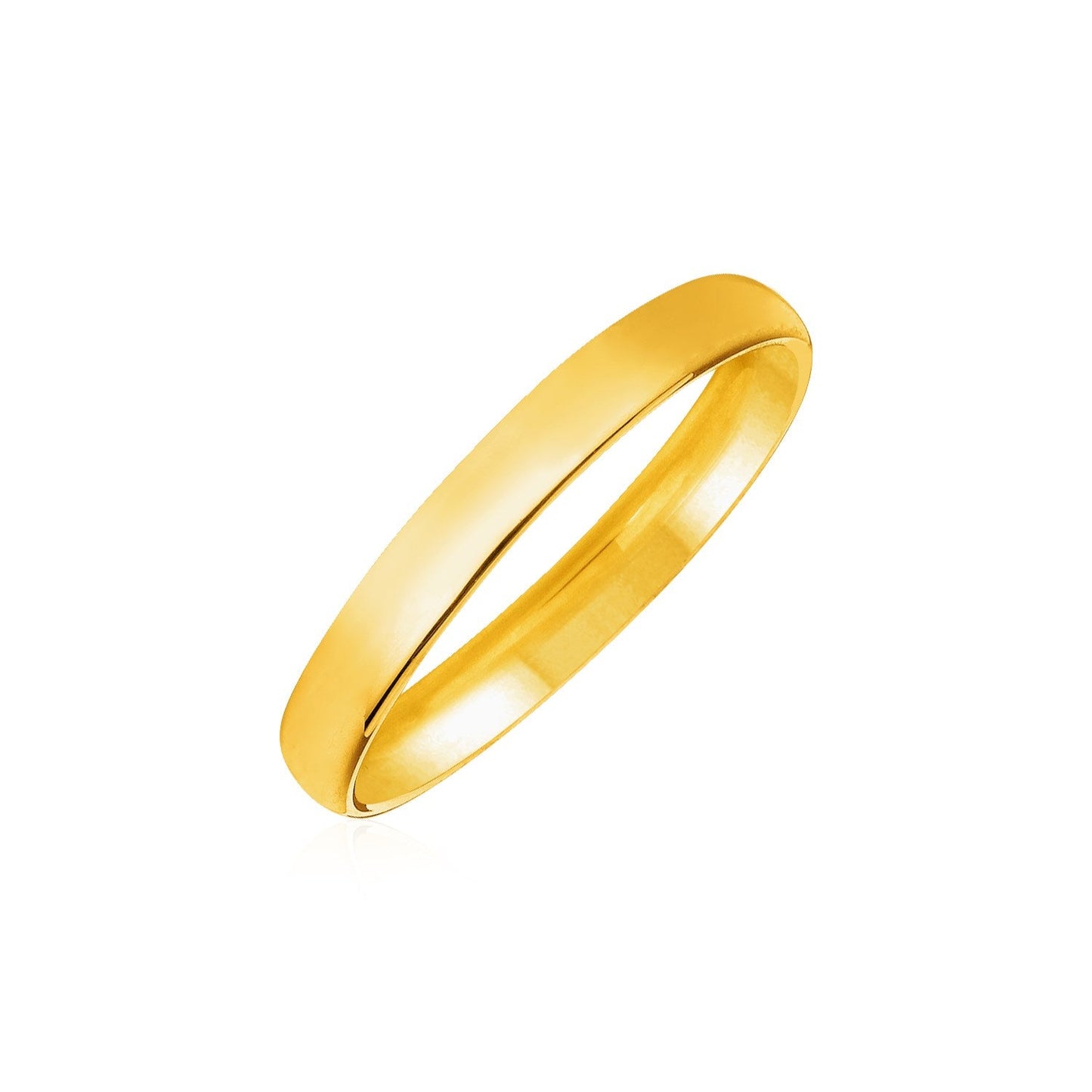 Bague de mariage en or jaune 14k confort de 5 mm
