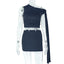 Strap Oblique Collar Asymmetric Dress Set
