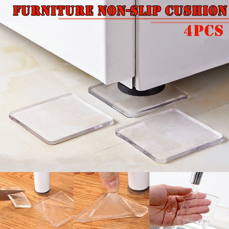 4 Pcs Almohadillas Antideslizantes para Electrodomésticos y Muebles