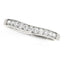 14k White Gold Curved Diamond Wedding Band