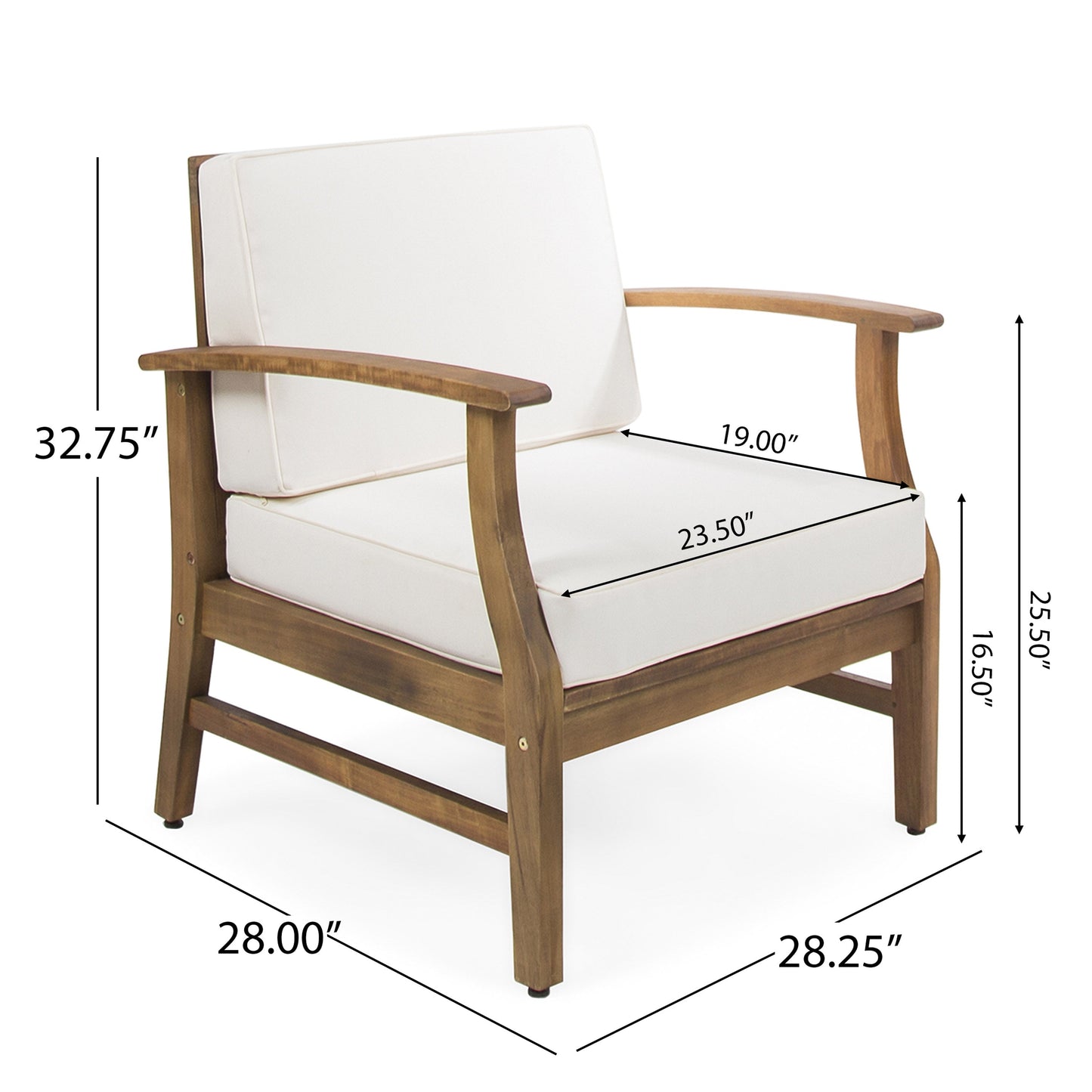 Perla Club Chair - Elegant Outdoor Seating