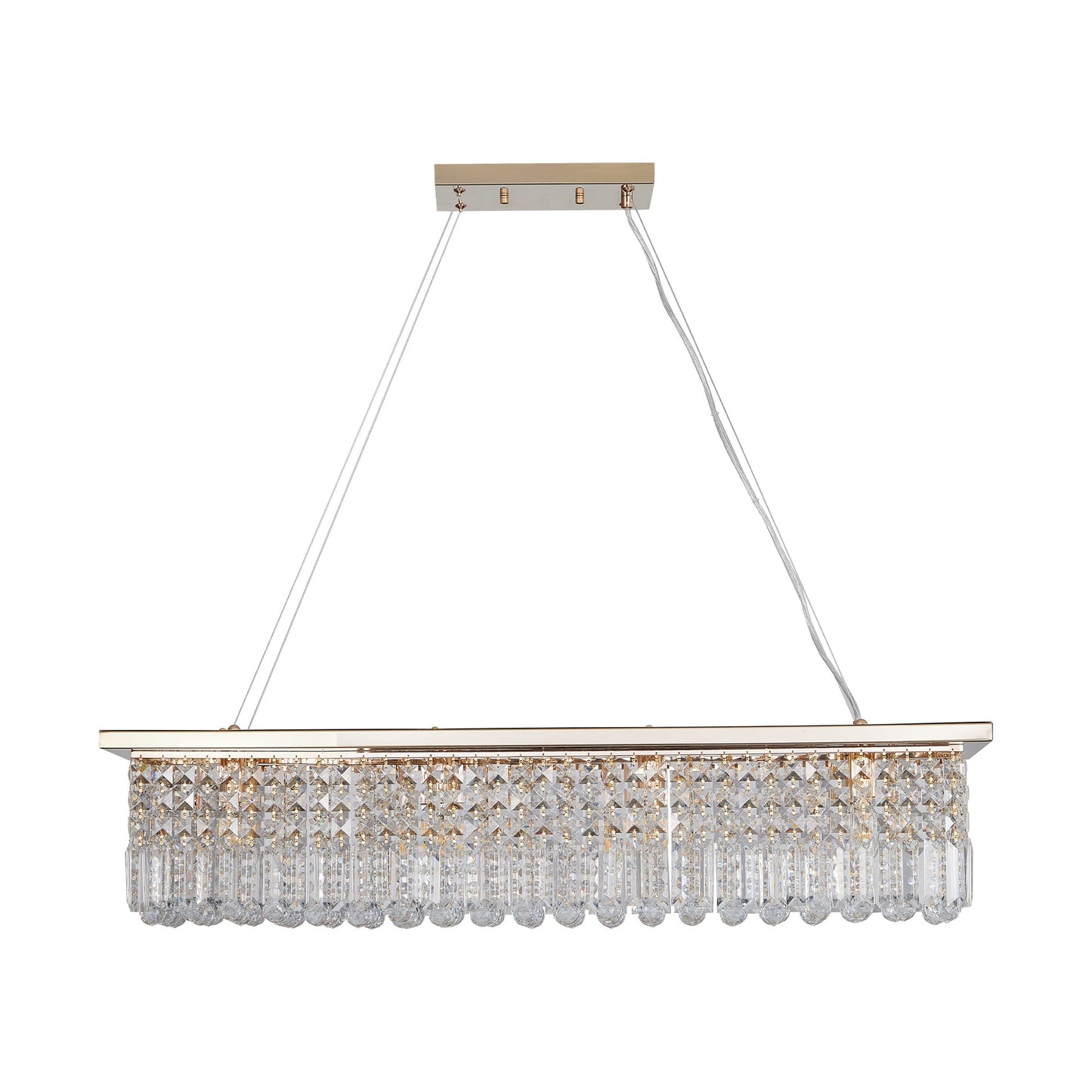 Elegant Gold Crystal Chandelier for Dining Room