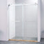 56-60 "wide x 75" high frameless double sliding shower door, 304 stainless steel chrome plated, 8mm thick SGCC tempered transpar - Korvel