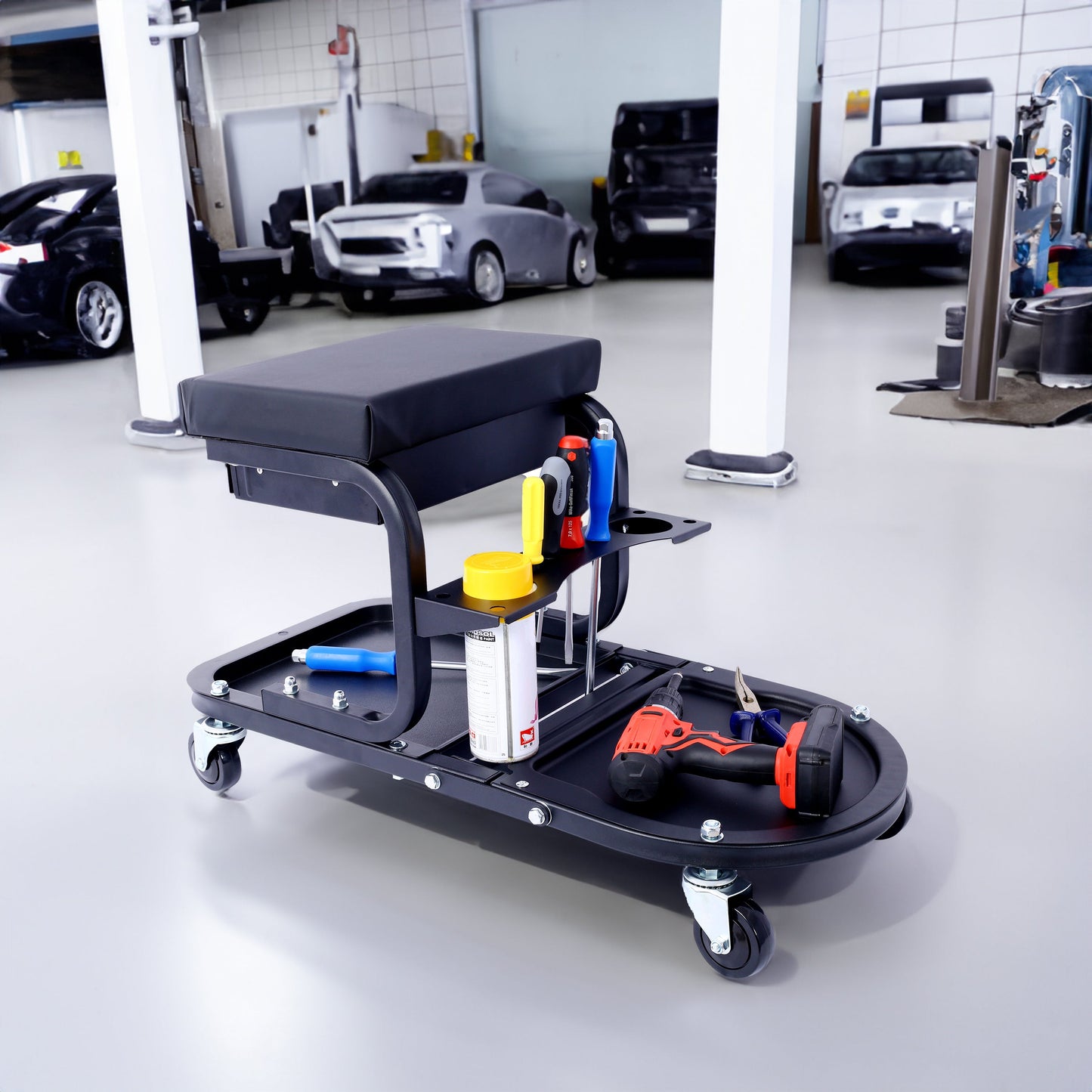 Ultimate Rolling Details and Multifunctional Car, 15'1/2 "x 8'3/4" x 18'1/2 "- Black - Korvel