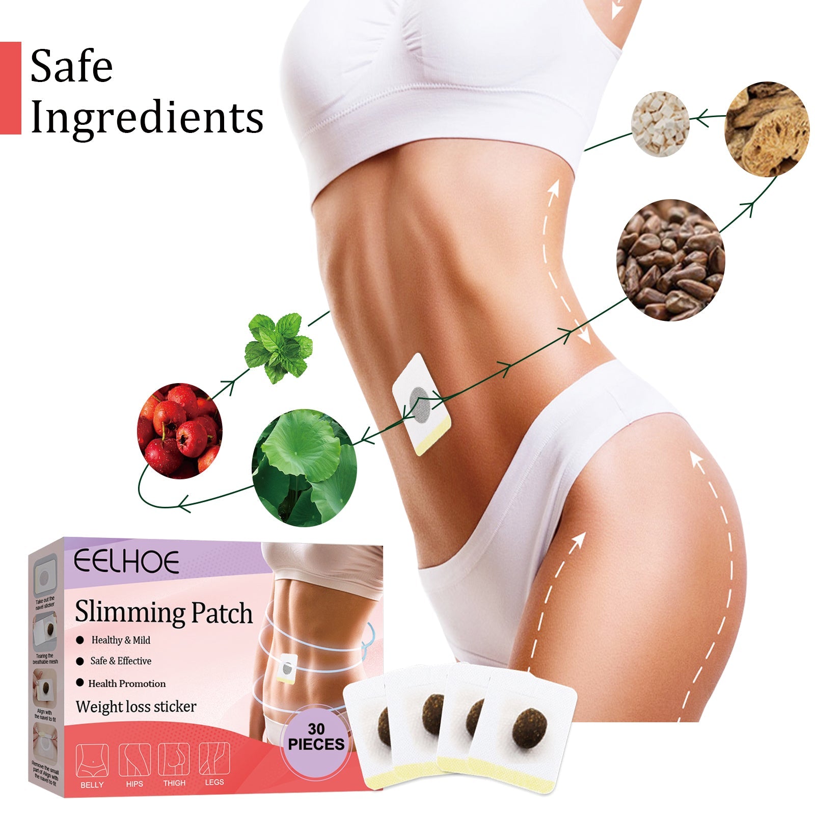 Slimming Patch, Lazy Slimming Body Sculpting Body Belly Button Tight Belly Button Pill Belly Belly Thighs - Korvel