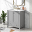 30inchgrey Bathroom Vanity with Sink ComboMulti-functional Bathroom Cabinet with Doors and Drawer Solid Frame and MDF Board - Korvel
