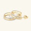 925 Sterling Silver Inlaid Moissanite C-Hoop Earrings - Korvel
