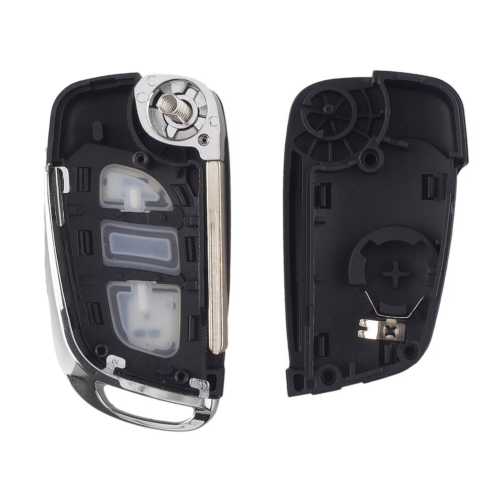 KEYYOU Modified Filp Folding Remote Car Key Shell Case For Peugeot 207 307 407 408 308 For Citroen C4 C2 HU83/VA2 Blade CE0536 - Korvel