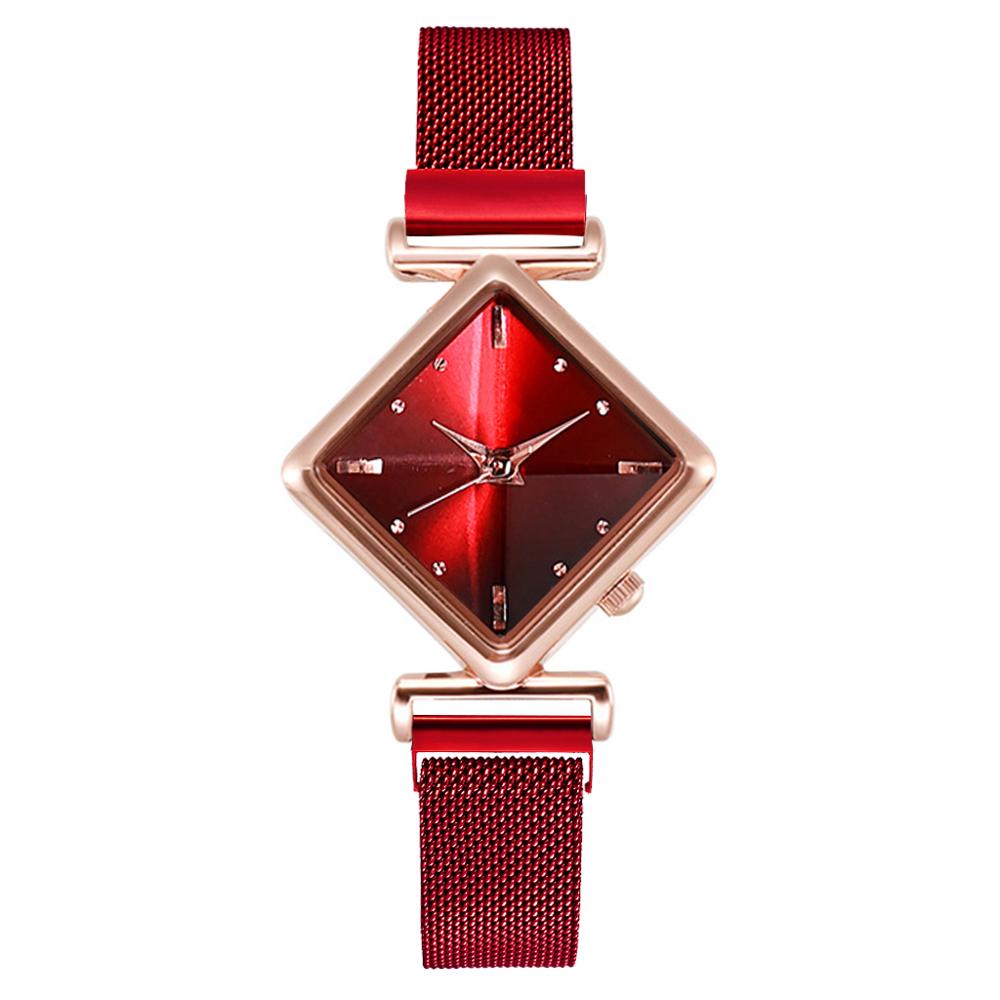 Women Square Watch Luxury Ladies Quartz Magnet Buckle Gradient Color Watches Relogio Feminino For Gift Clock - Korvel