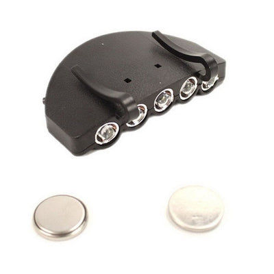 5 Ultra Bright Leds Camping Fishing Head Lamp Hat Cap Light with Hardness Clip 100% Brand New - Korvel