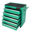 5 DRAWERS MULTIFUNCTIONAL TOOL CART WITH WHEELS-GREEN - Korvel