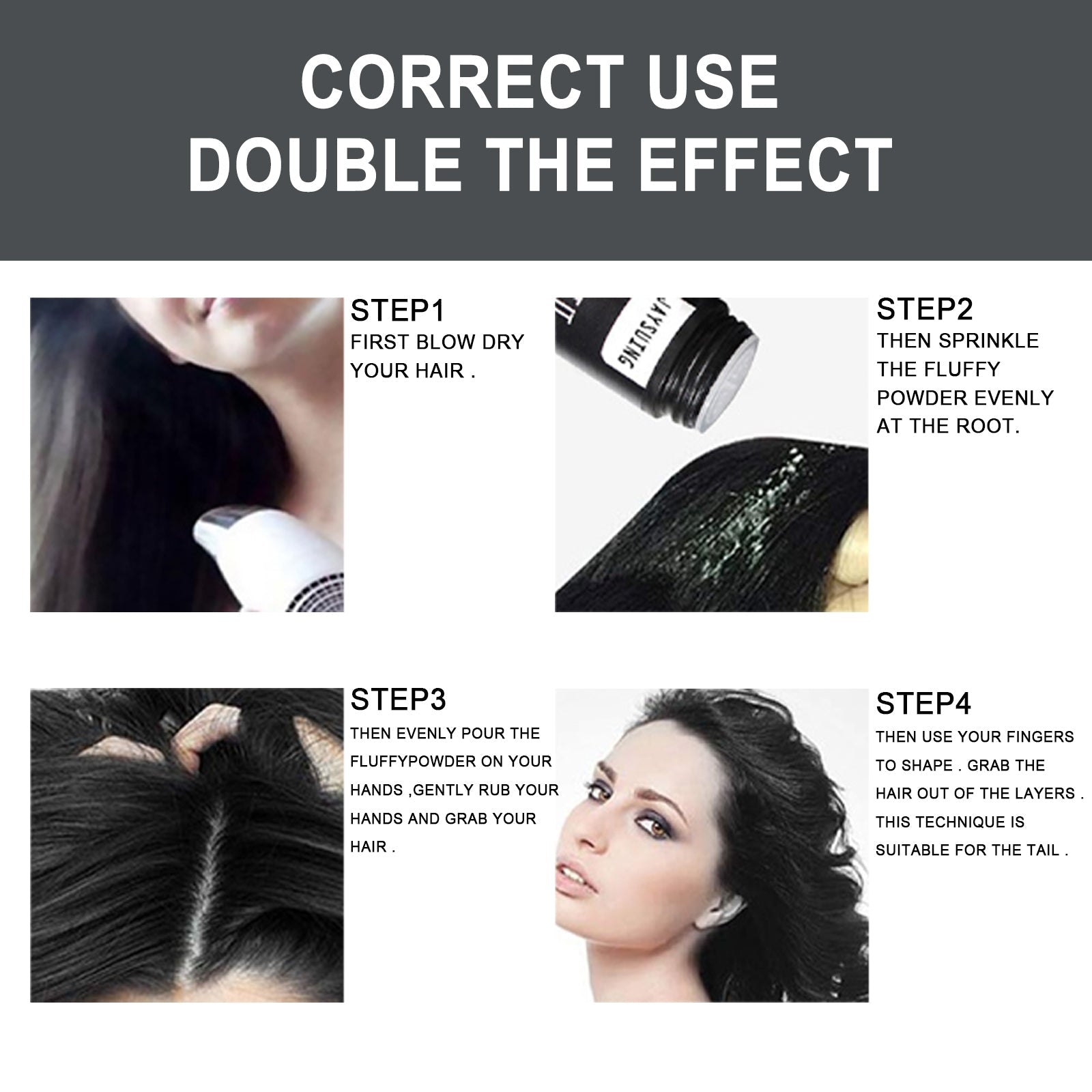 Hair Puff Powder Men's And Women's Hair Styling Care Leave-In Fluffy Refreshing Gentle Puff Powder - Korvel