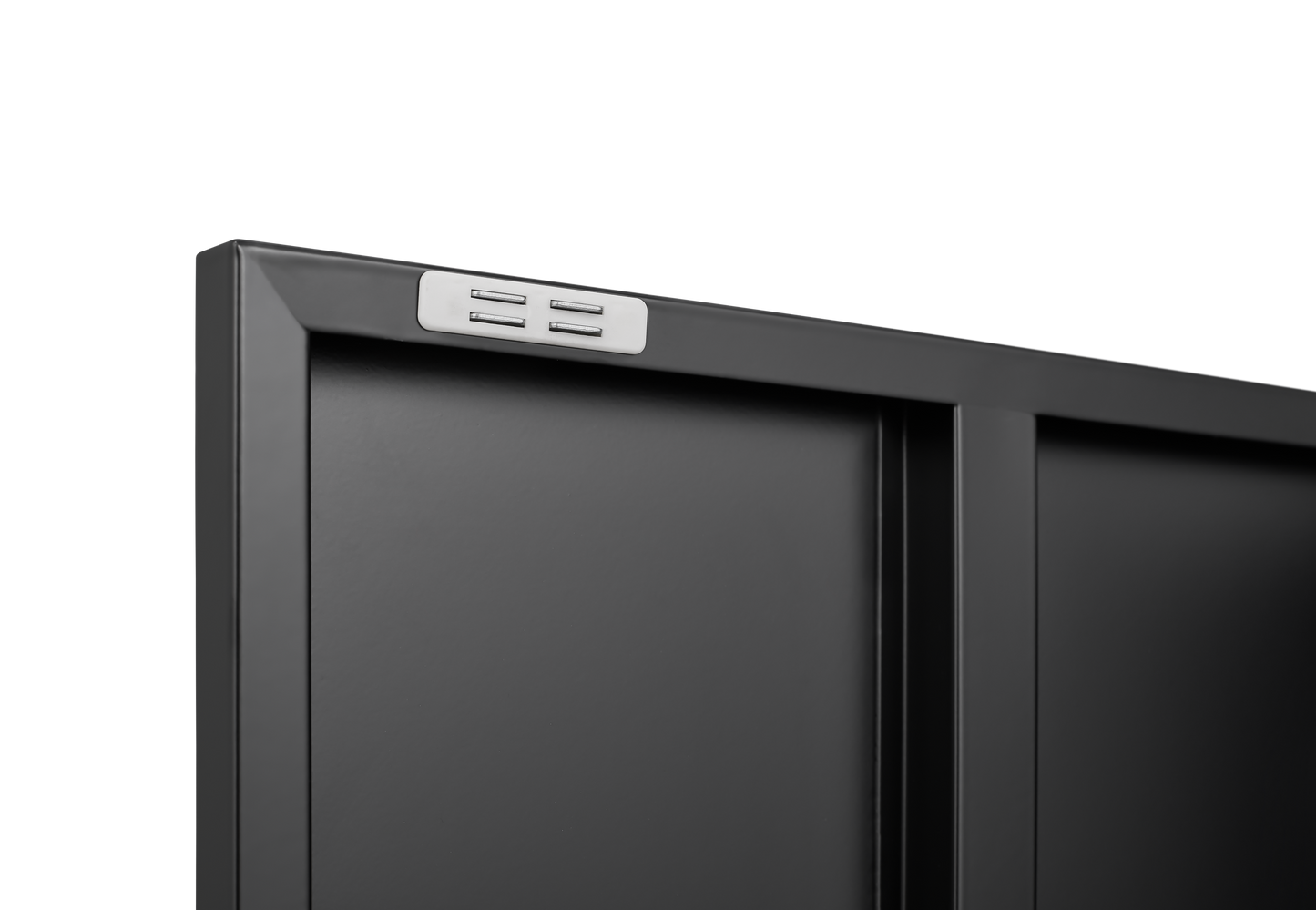 Elegant Black Kitchen Buffet Server Table with Doors
