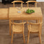 TOPMAX 65 "5-piece set with wheels, expandable dining table set, 17.7" pull-out side table and small dining chairs, natural - Korvel