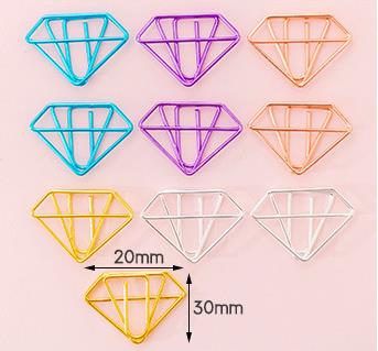 10 pcs/pack cute Cactus star Ice Cream Mini Paper Clips Kawaii Stationery Metal Clear Binder Clips Photos Tickets Notes Letter - Korvel