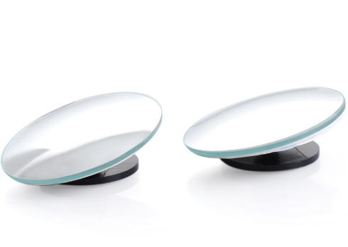 1 pair  360 Degree frameless ultrathin Wide Angle Round Convex Blind Spot mirror for parking Rear view mirror - Korvel