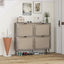 4 Door Shoe Rack, Freestanding Modern Shoe Storage Cabinet, for Entryway - Korvel
