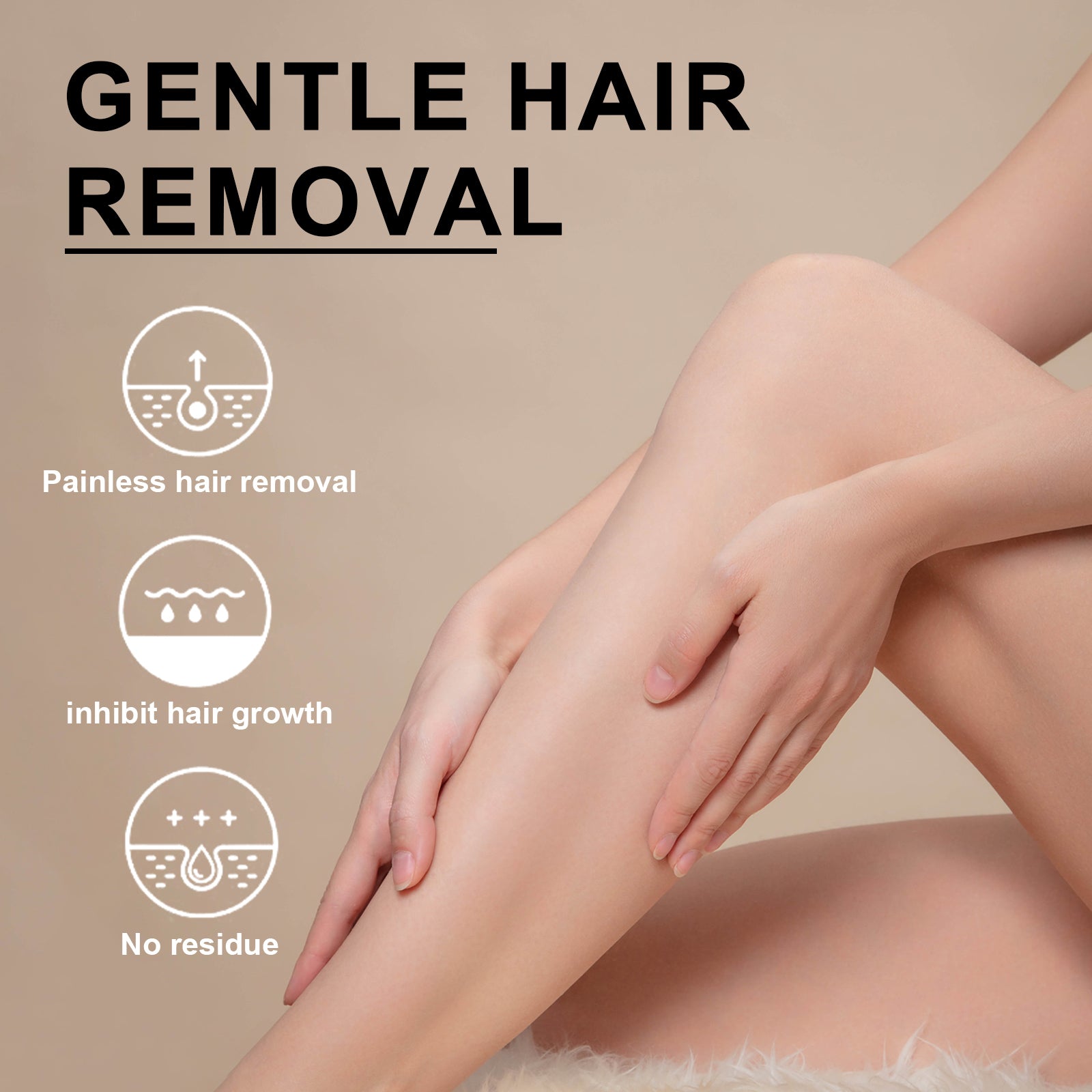 Hair Removal Body Butter, Gentle Hair Removal Non-Irritating Underarm Leg Hair Hand Hair Deep Cleansing Hair Removal Cream For Skin - Korvel