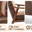 Medieval modern chair, solid wood frame living room chair, accent chair with ultra thick backrest - Korvel