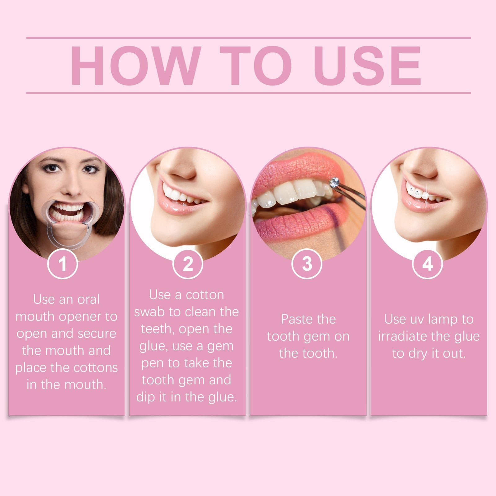 Diy Fashion Teeth Set Dental Beauty Decorative Diamond Combination Diy Shine Smile Style - Korvel