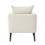 Bucket chair, Schneier accent chair, fabric armchair club chair, solid wood leg cushion armchair, lumbar pillow, beige - Korvel