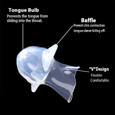 Transparent Silicone Tongue Sleeve for Sleep Support