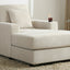 39.7" Oversized Chaise Lounger Modern Style Sofa Couch ,with Pillows, Charge Station & Cup Holders, Chenille Fabric, Cream - Korvel