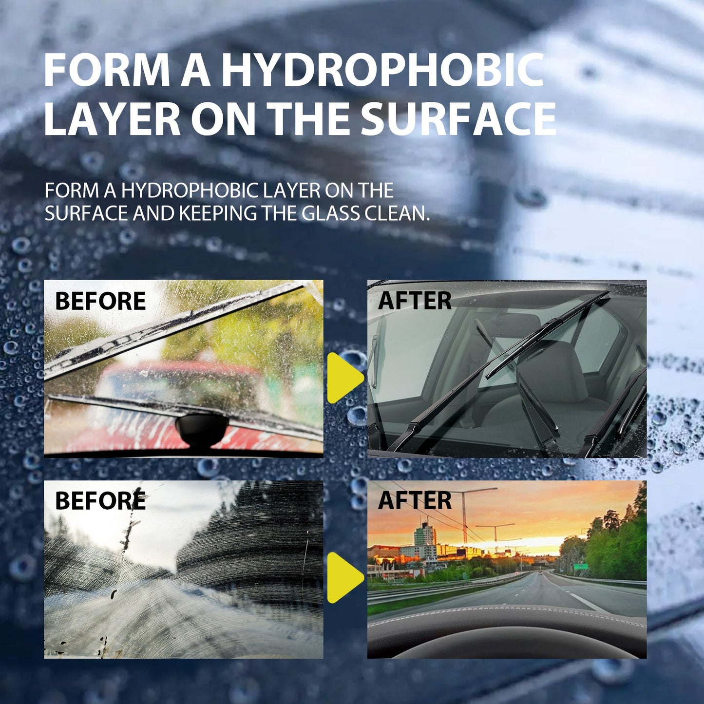 Oil Film Cleaning Emulsion, Car Windshield Window Stain Cleaning Anti-Rain And Fog Cleaning Agent - Korvel