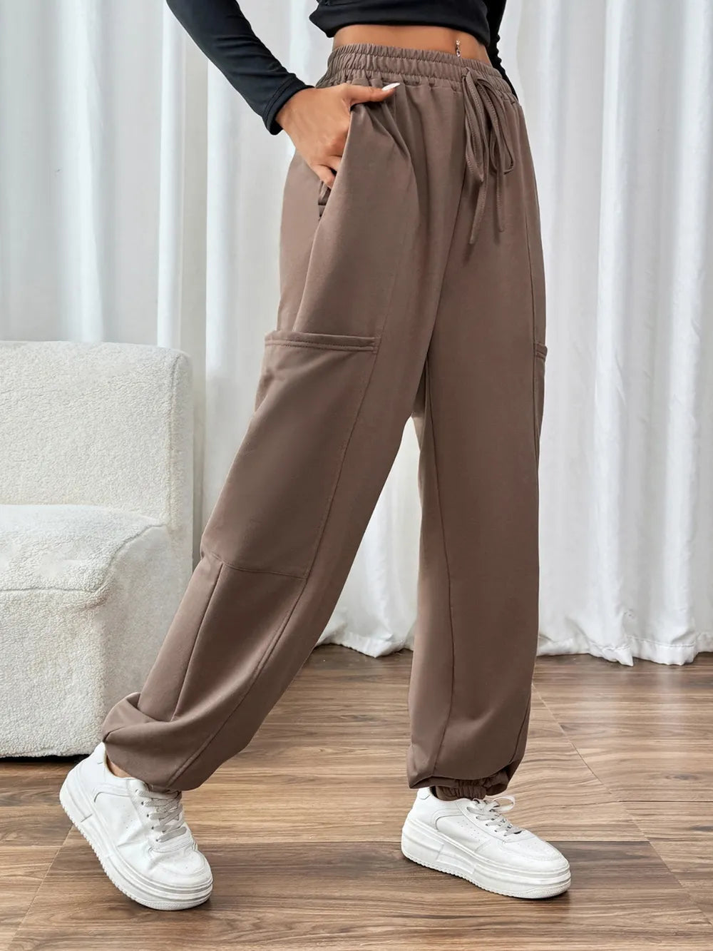 Tied Joggers with Pockets - Korvel