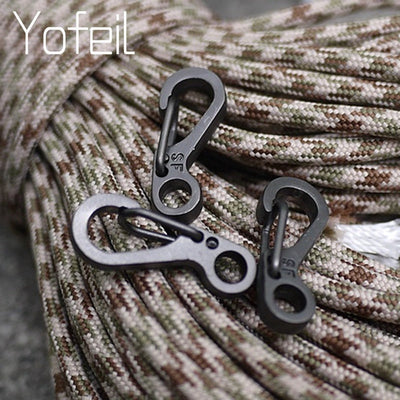 10 Pcs Equipment Survival EDC Paracord Carabiner Snap Mini SF Spring Clip Camping Hiking Hook Backpack Tactical Buckle Clip - Korvel