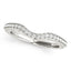 Anillo de Compromiso de Diamante Curvado de Oro Blanco de 14k