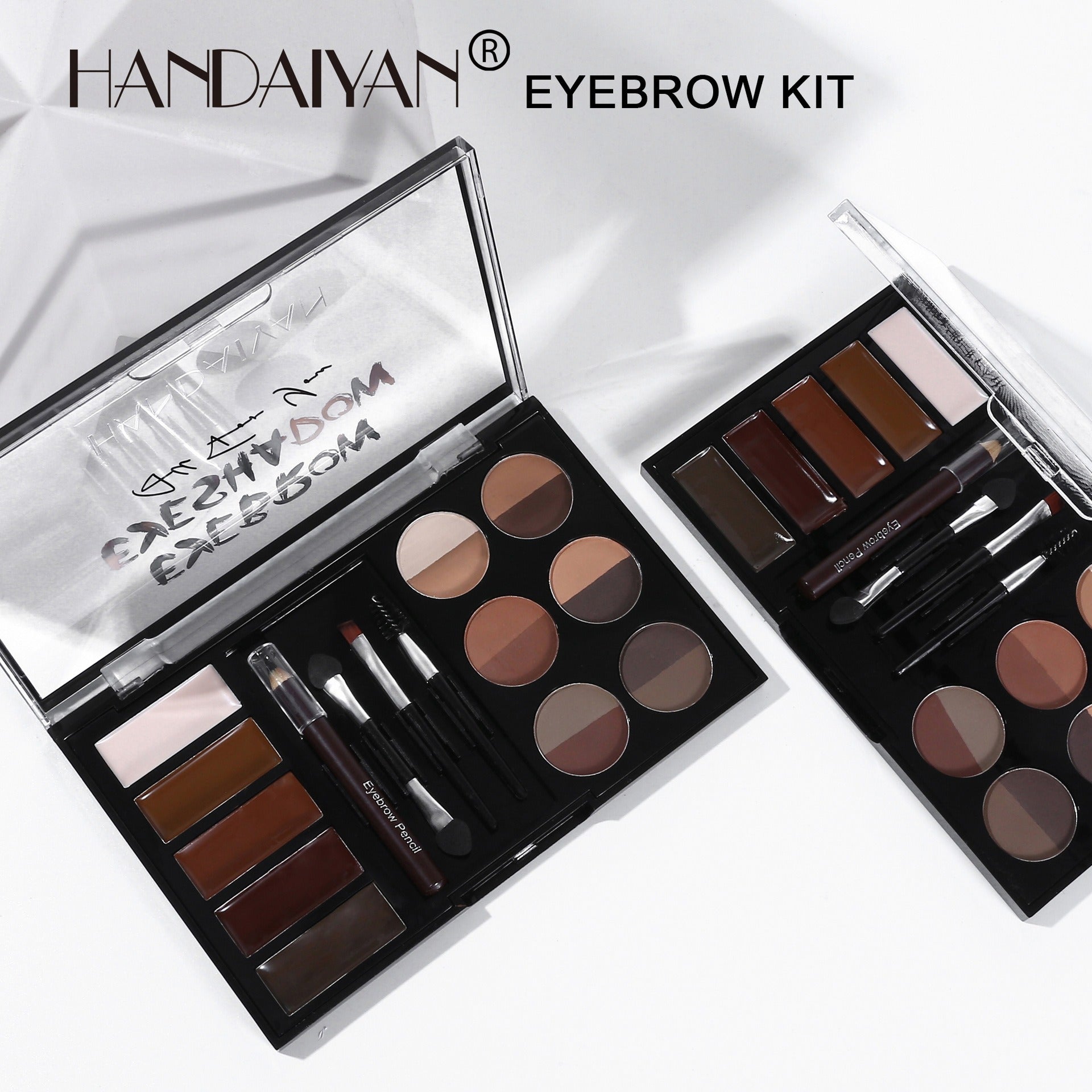 Professional Eyebrow Enhancers Cream Powder Palette Brow Stamp Kit Tattoo Makeup Contour Waterproof Tint Stencil Eyebrow Pencil - Korvel