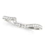 Bague de mariage en diamant courbé en or blanc 14k