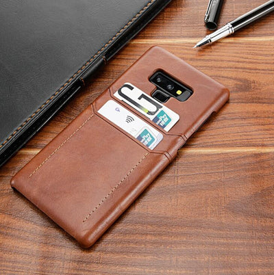 Card Holder Case for Samsung Galaxy Note 9 8 Luxury Leather Wallet Shockproof Slim Hard Back Cover for Galaxy - Korvel