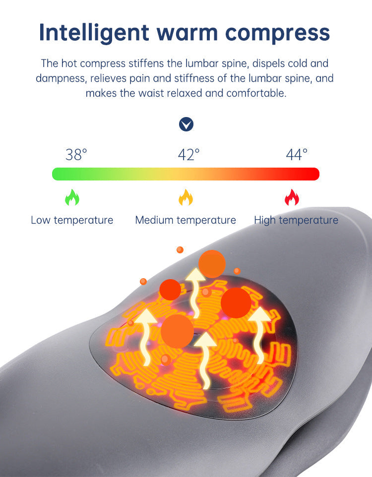 Massager Lombaire Premium avec Compresse Chaude et Pression d'Air