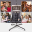 Swing Egg Chair with Stand Indoor Outdoor Wicker Rattan Frame 350lbs Capacity Hammock Chair - Korvel