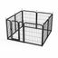 Outdoor dog fence, 8-piece board dog fence. 31 inch portable pet sports fence. Black, 26.3 inches wide x 31.5 inches high. - Korvel
