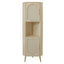 Corner cabinet ,Rattan door,Freestanding Corner Tables For Small Spaces, Corner Shelf Stand For Living Room, Kitchen, Bathroom - Korvel