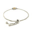 Bracelet en argent sterling ajustable à deux tons émaillé avec œil maléfique