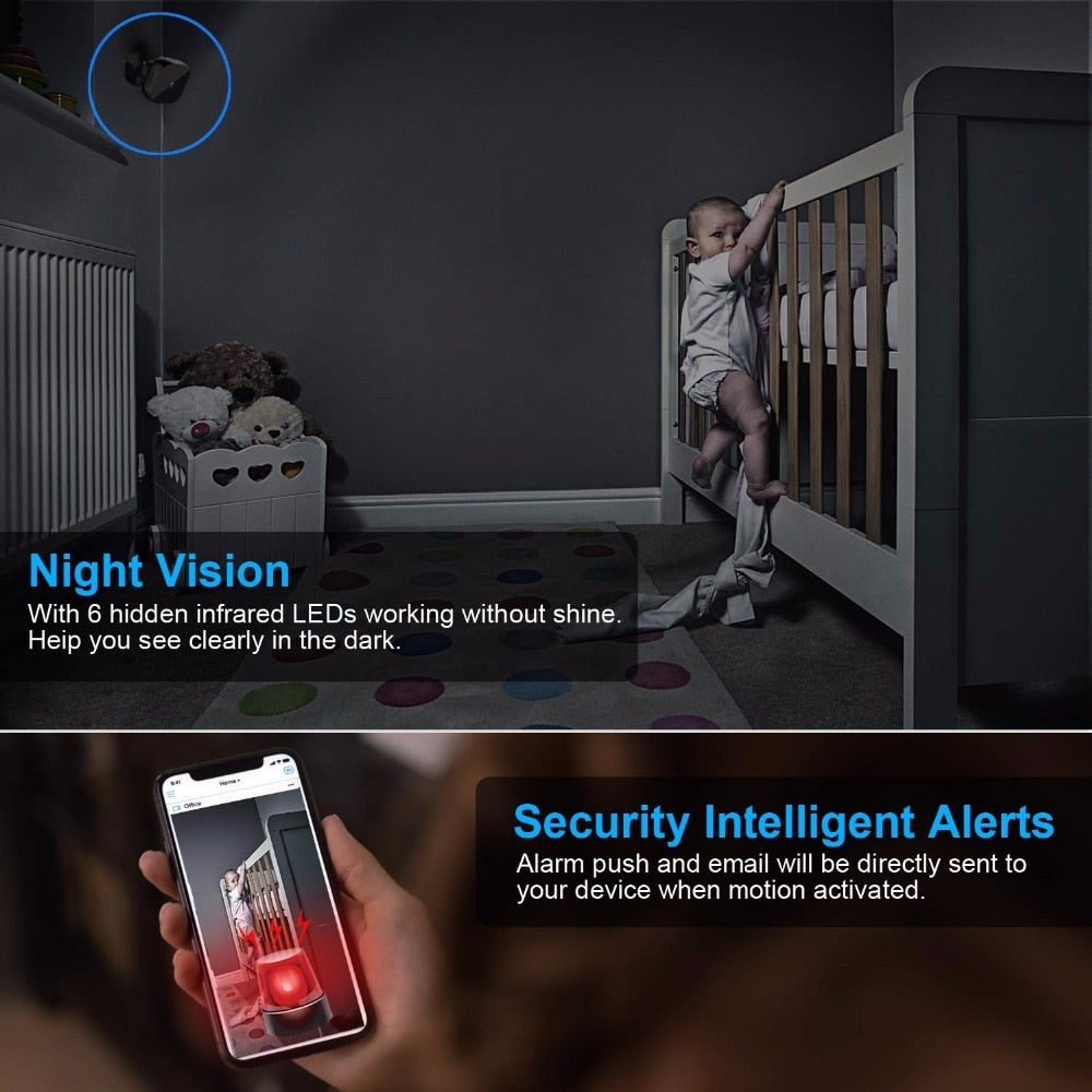 HD 1080P Mini WiFi Camera with Night Vision