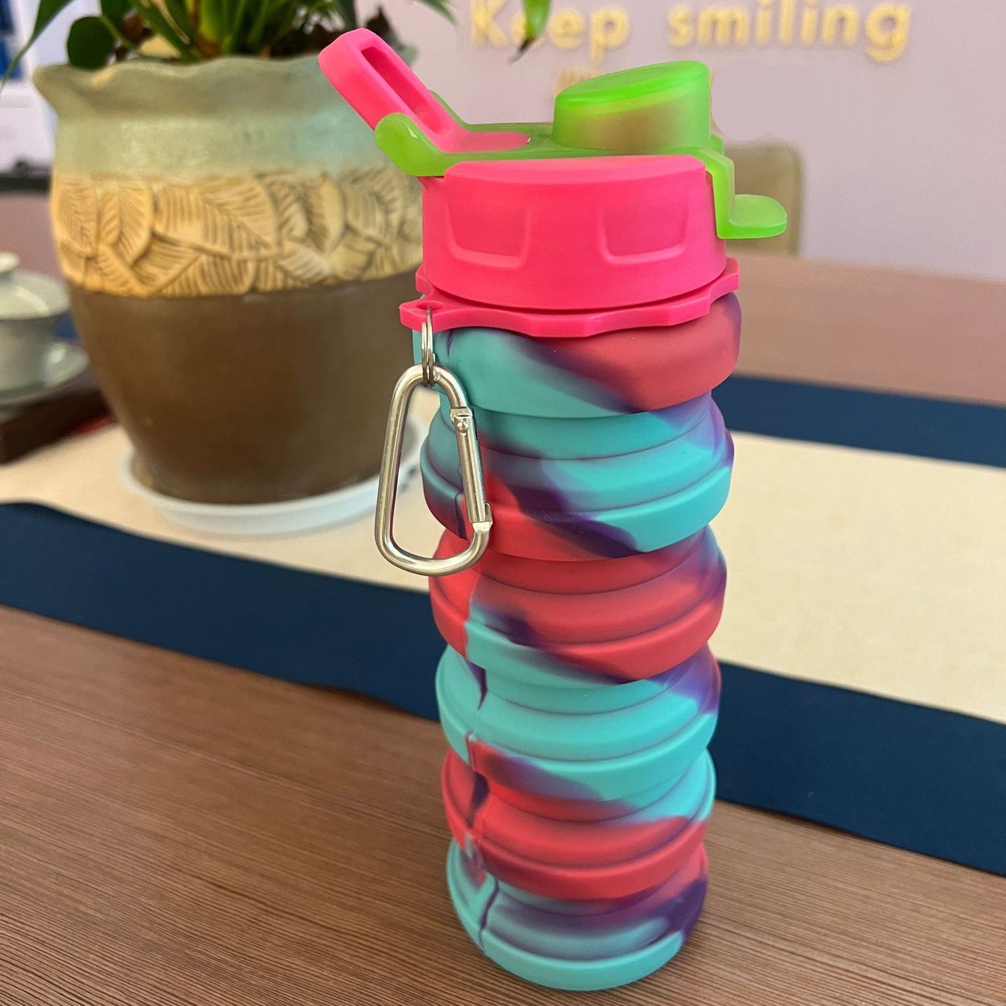 Botella de Agua Deportiva Colapsable de Silicona Innovadora