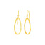 14k Yellow Gold Polished Open Teardrop Dangle Earrings