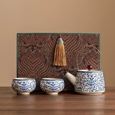 Ru Kiln Light Luxury Tea Set Gift Box