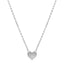 14k White Gold Polished Mini Heart Necklace