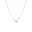 14k White Gold Polished Mini Heart Necklace