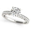14k White Gold Antique Style Diamond Engagement Ring