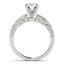 14k White Gold Antique Style Diamond Engagement Ring