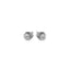 Pendientes de perno esféricos de oro blanco de 14k - 3.0 mm