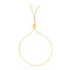 14k Yellow Gold Adjustable Lariat Heart Motif Bracelet